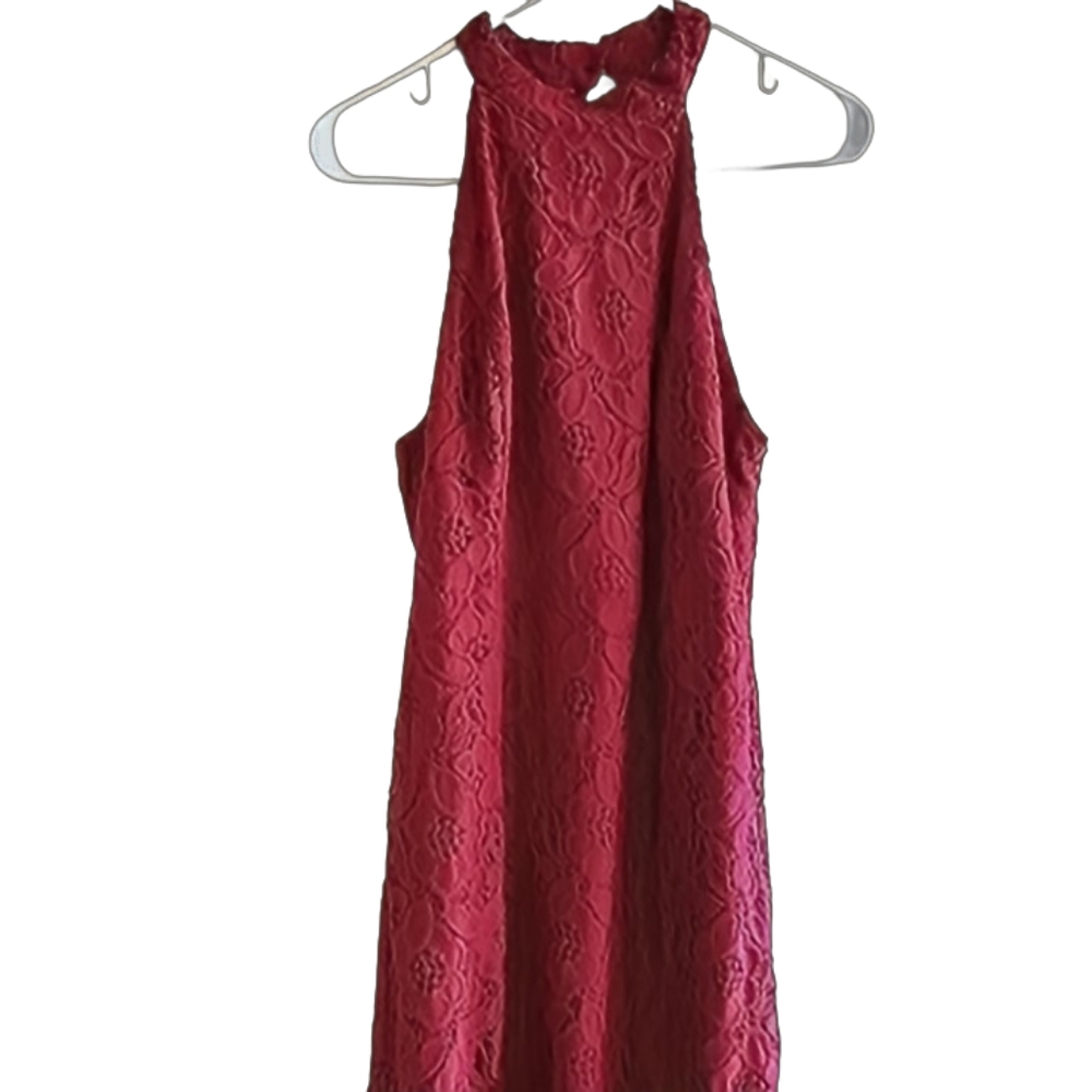 Abercrombie & Fitch Red Lace Mini Dress Size 10 - Picture 1 of 5